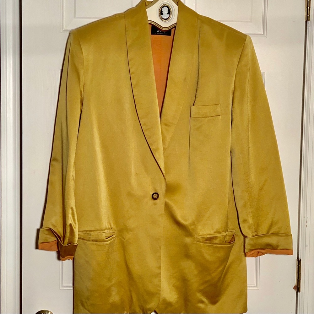 Vintage a. b. s silk jacket in gold